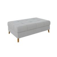 HOCKER Alma Hellgrau Cord - Hellgrau/Braun, Holz/Textil (118/40/73cm) - S-Style Möbel