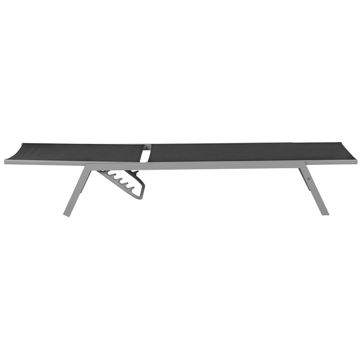 GARTENLIEGE schwarz Noli - Schwarz, Metall (197/96/53cm) - Beliani