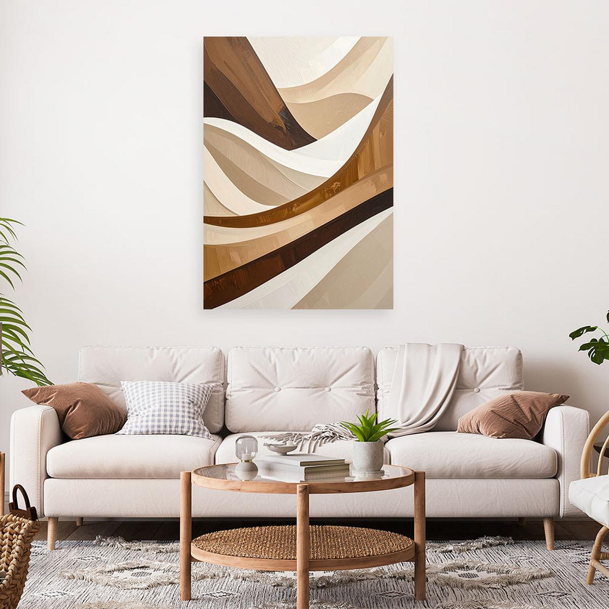 LEINWANDBILD 3D und geometrisch 30x45cm - Beige, Textil (30/45cm) - Feeby