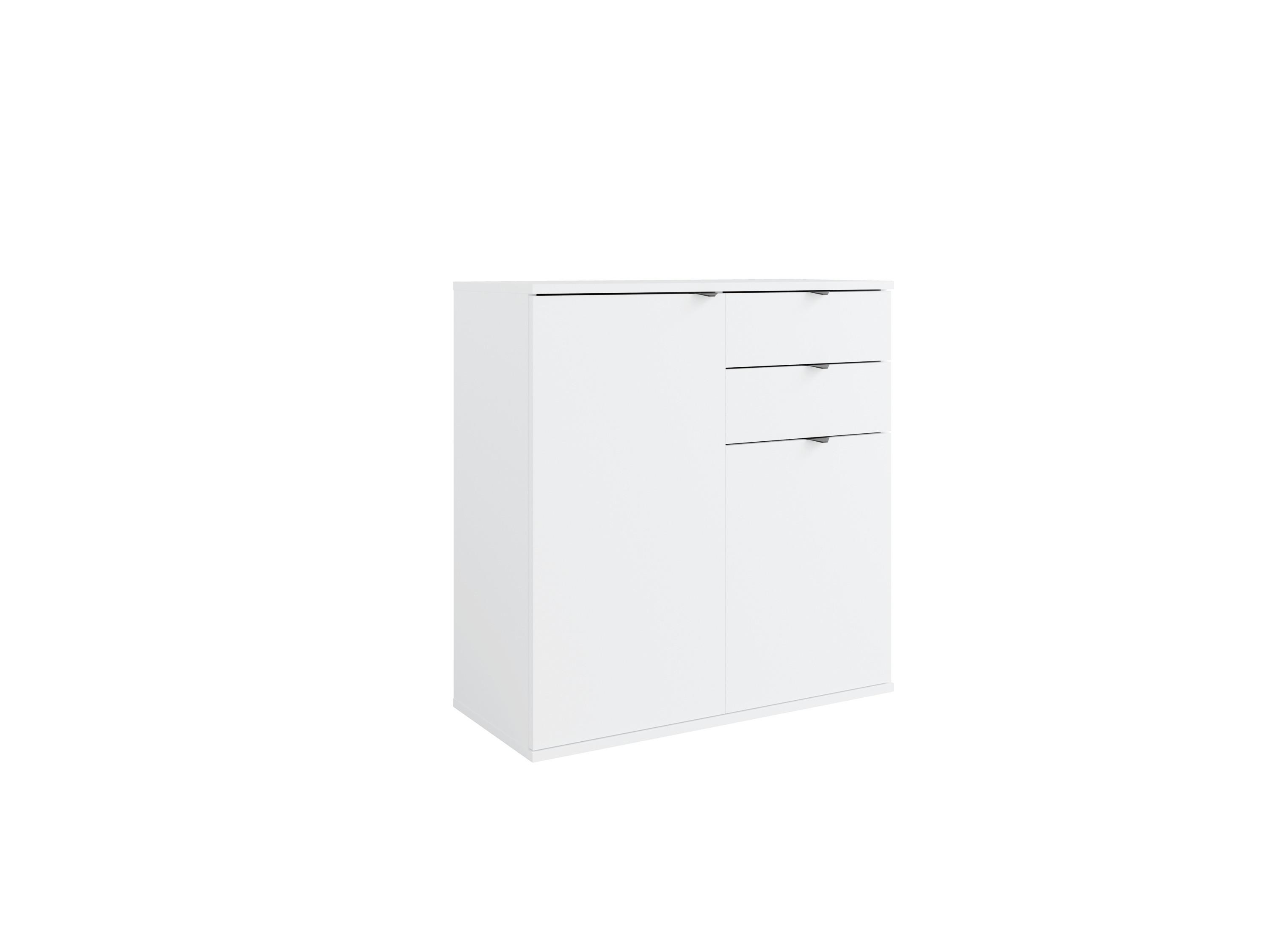 KOMMODE Weiß 80/82,5/35 - Weiß, Holzwerkstoff (80/83/35cm) - RAUMHIRSCH FURNITURE