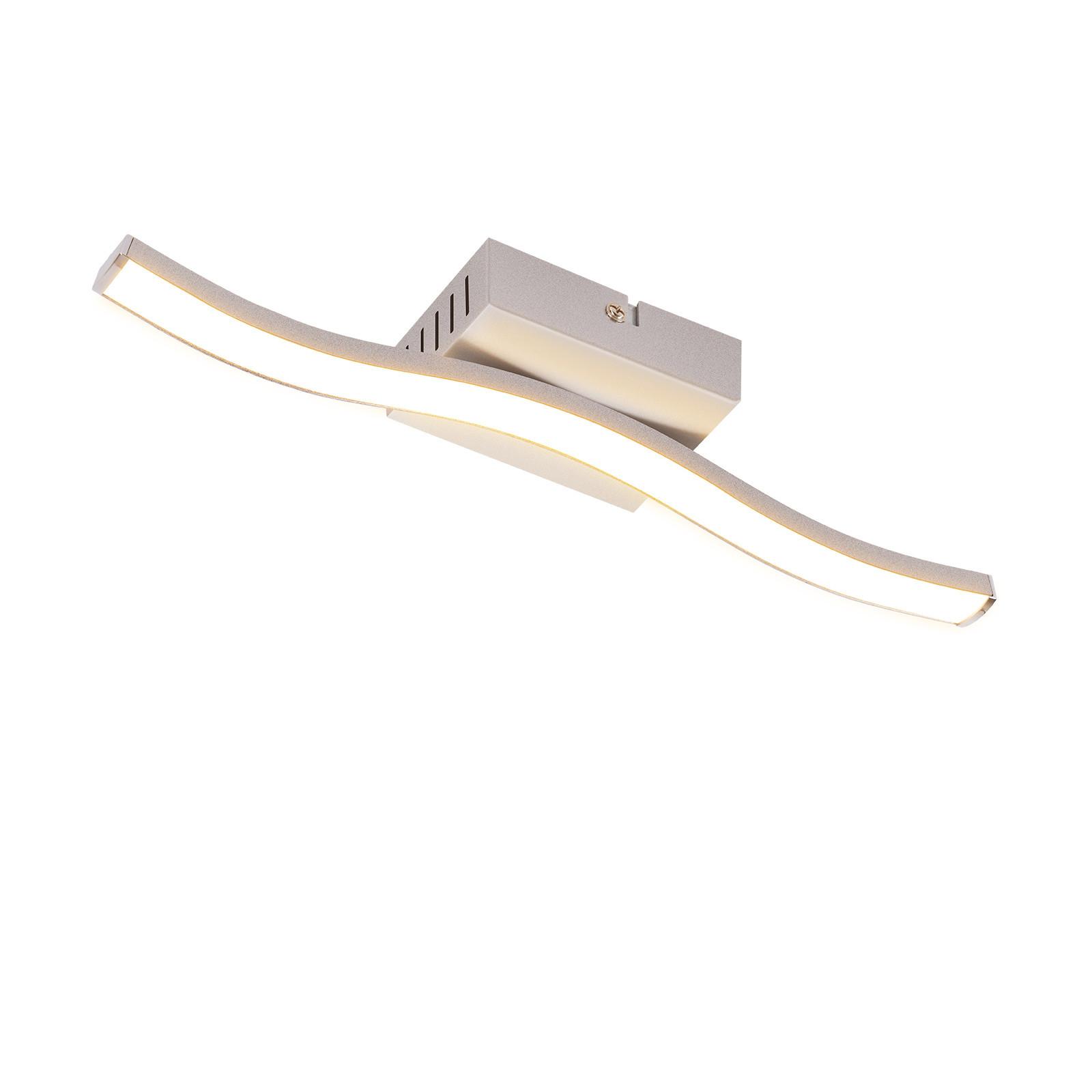 LED DECKENLEUCHTE Nimbus 34.5/7/5.5 cm - Silberfarben, Kunststoff (34.5/7/5.5cm) - ZMH