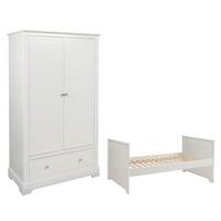 BABYZIMMER 2-teilig Weiß - Weiß, Holzwerkstoff (146/90/78cm) - Petits-meubles