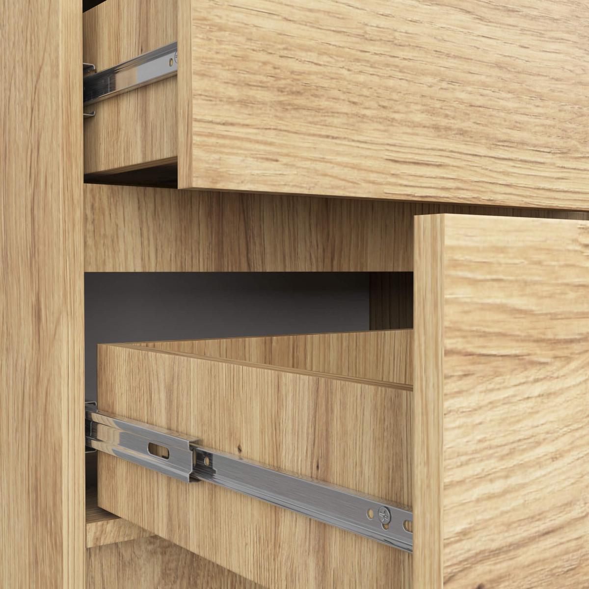 KOMMODE Eiche Artisan 121/60/40 - Eiche Artisan, Holzwerkstoff (60/121/40cm) - RAUMHIRSCH FURNITURE