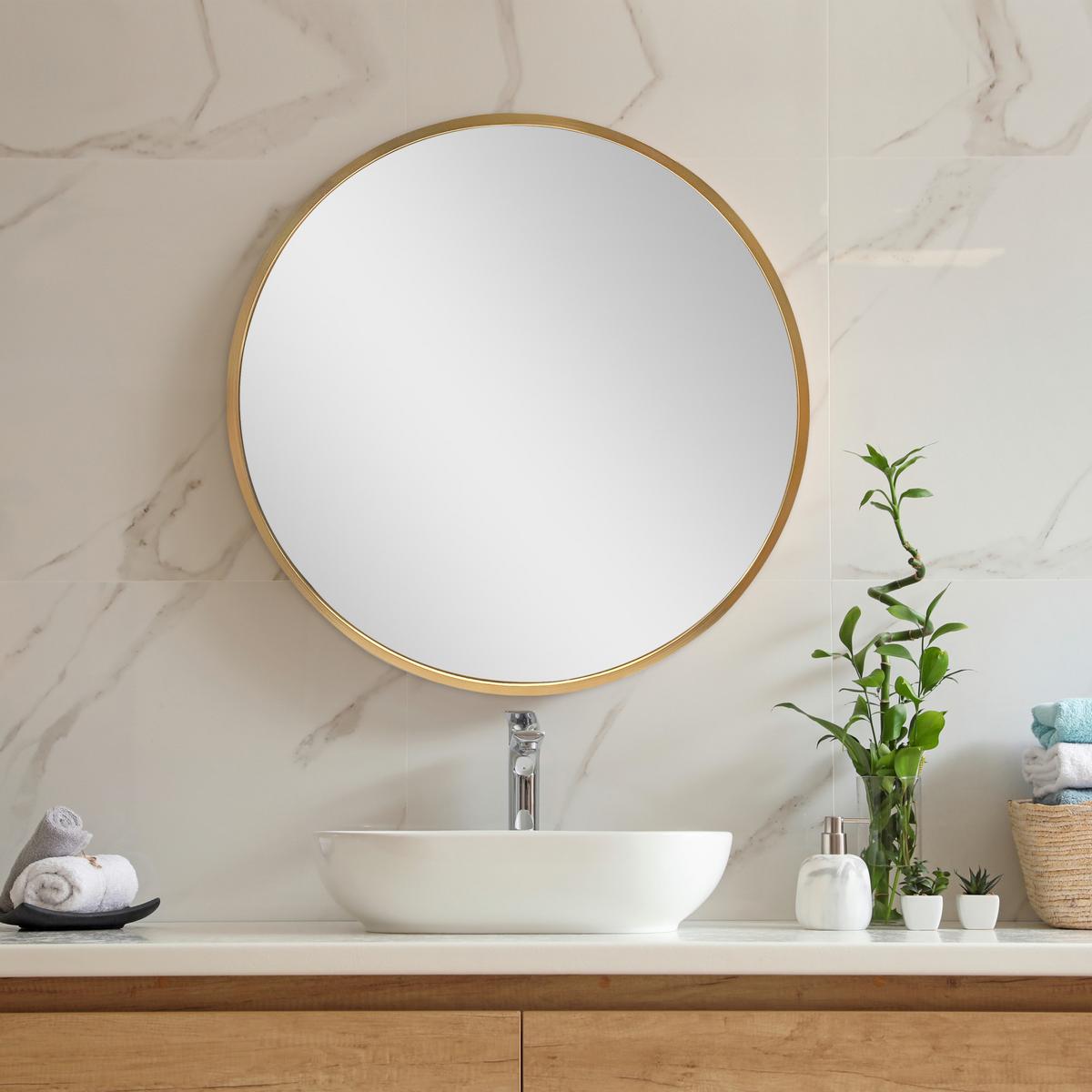 WANDSPIEGEL Modugno - Goldfarben, Glas/Metall (60/2.8/60cm) - [en.casa]