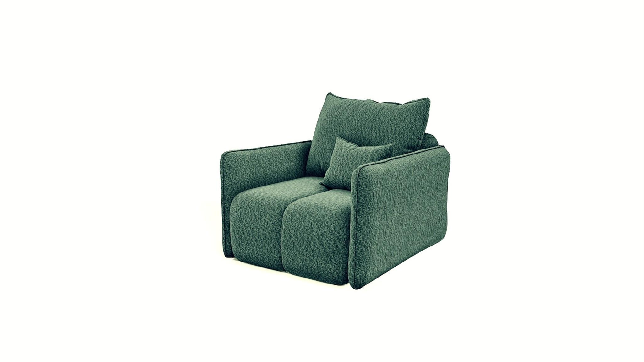 SESSEL Morgano - Grün, Holzwerkstoff/Textil (85/86/102cm) - Fun Möbel