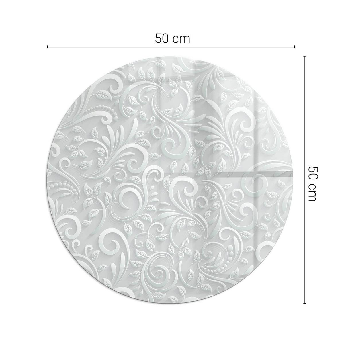 GLASPLATTE für Kamin Ø 50 cm - Grau, Glas (50/50/0.4cm) - TULUP