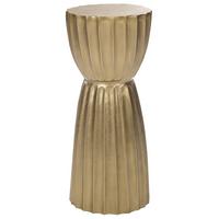 BEISTELLTISCH Aluminium gold rund 24 cm Ouyen - Goldfarben, Metall (24/24/56cm) - Beliani