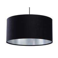 HÄNGELEUCHTE Schwarz 50/25 cm - Silberfarben/Schwarz, Kunststoff (50/0.8/25cm) - ONZENO