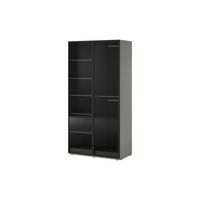 DREHTÜRENSCHRANK ATELIO 101/200/51 cm Modern Kleiderschrank 2-türig Grau - Grau, Holzwerkstoff (101/200/51cm) - MASSENO