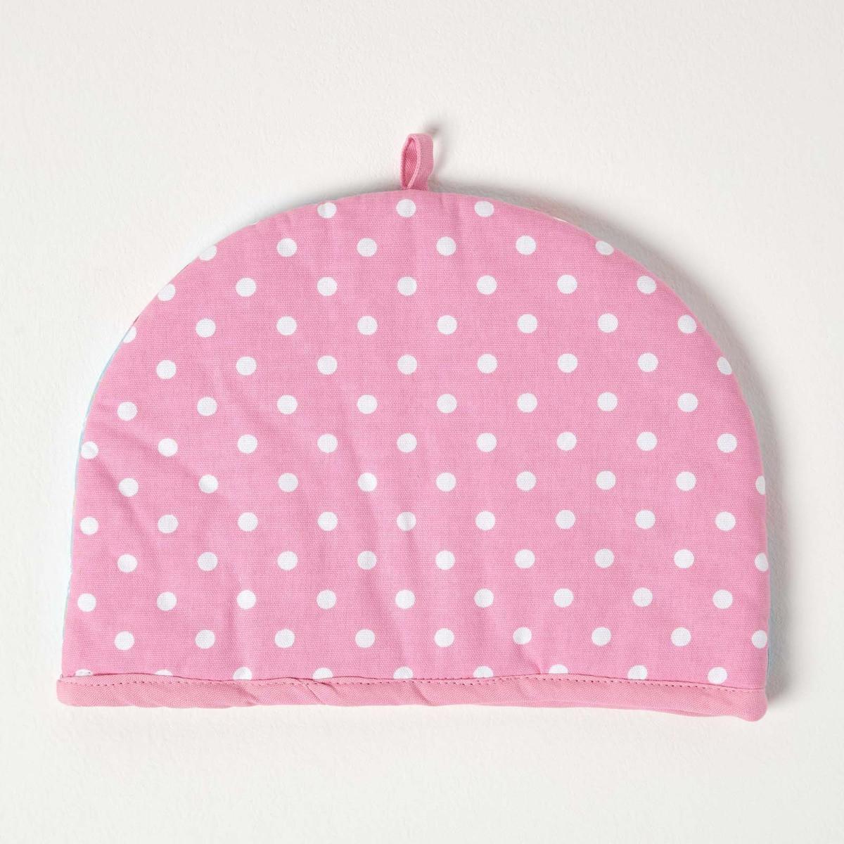 TEA COSY – Stoff-Teewärmer Vögel & Blumen - Blau, Textil (36/24/36cm) - Homescapes