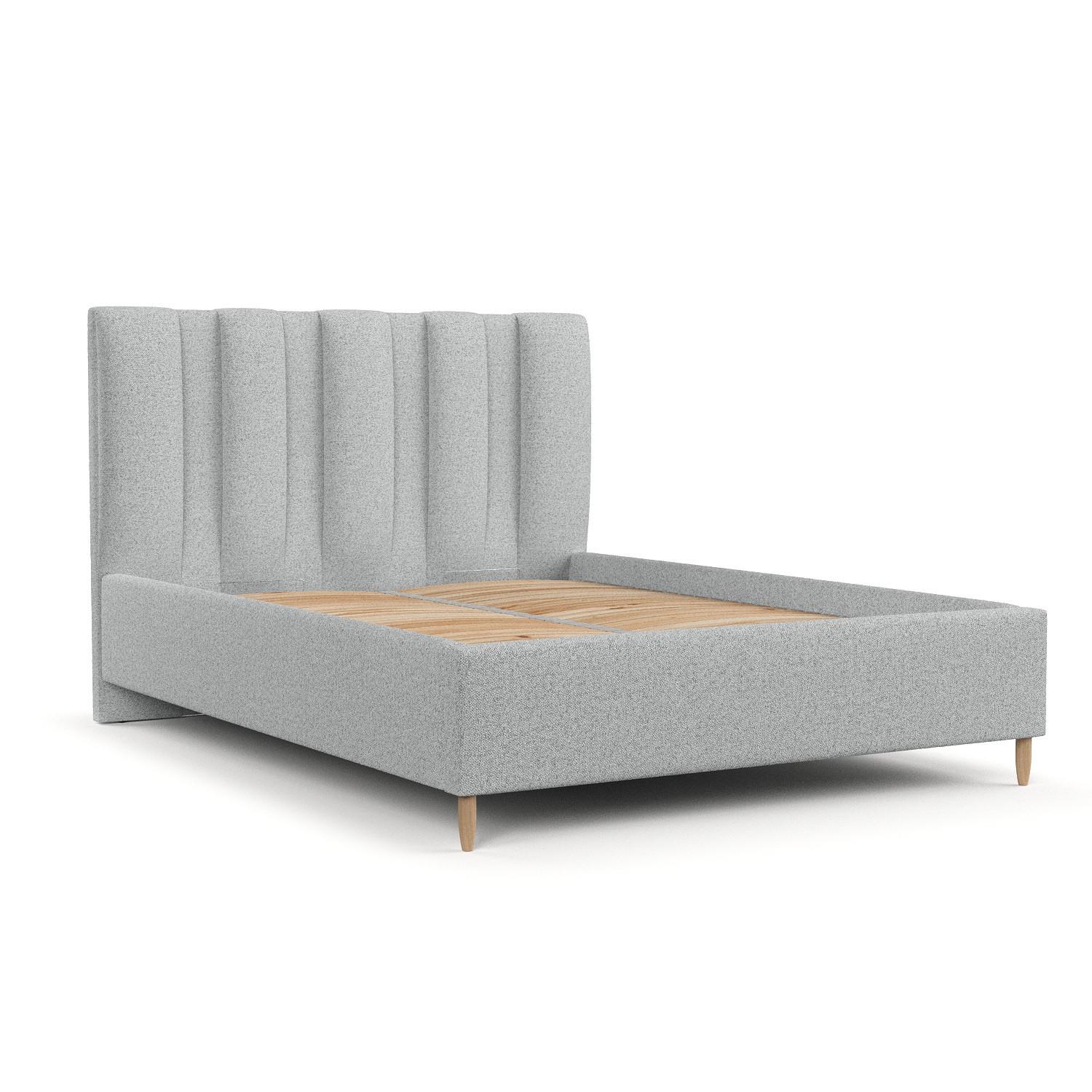 POLSTERBETT Loom 180/200 cm Hellgrau im Riva Stoff - Hellgrau/Naturfarben, Holz/Holzwerkstoff (180/200cm) - AltaBeds