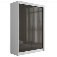 KLEIDERSCHRANK PEKA - 120 cm - Weiß|Grau - Weiß/Grau, Holzwerkstoff (120/215/61cm) - ALTDECOR