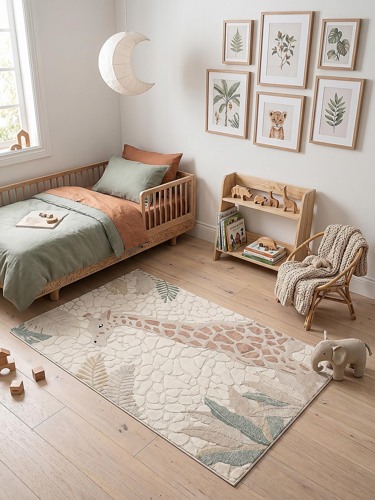 KINDERTEPPICH Kurzflor VELT Polypropylen Creme 80 x 150 cm - Beige, Textil (80/150cm) - KADIMA DESIGN