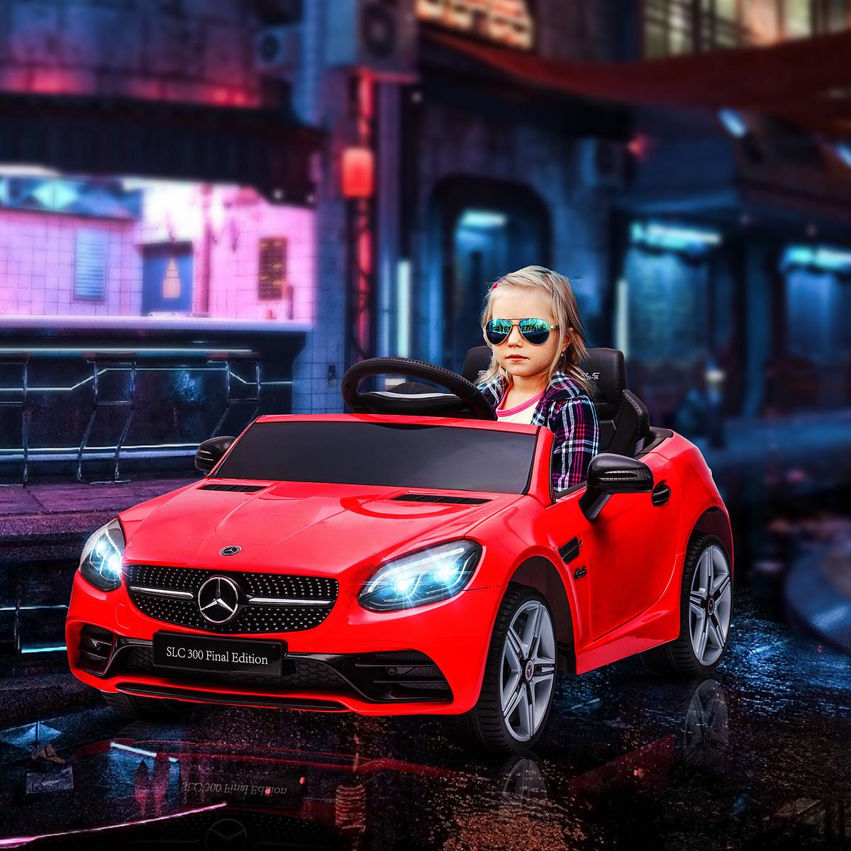 KINDER Elektroauto, 12V Kinderfahrzeug mit 2,4G-Fernbedienung, Musik USB - Rot, Metall (107/62.5/44cm) - AIYAPLAY
