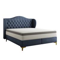POLSTERBETT Pelagio In Whisper - Dunkelblau, Holzwerkstoff/Textil (140/200cm) - Fun Möbel
