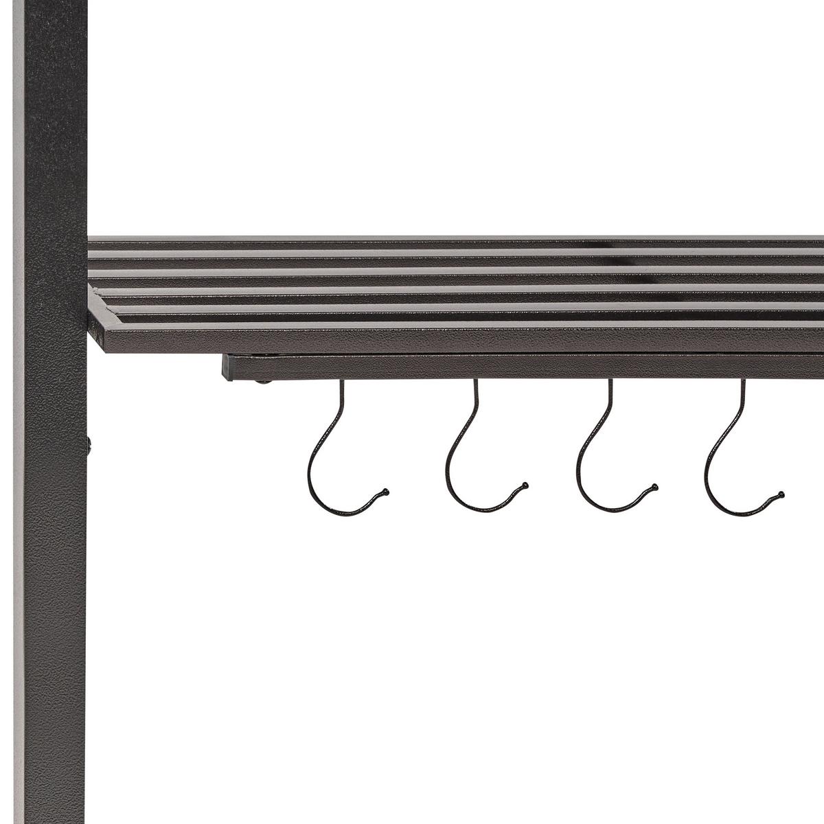 PAVILLON Stahl beige 240/148 cm Naro - Beige/Schwarz, Metall (240/245/148cm) - Beliani