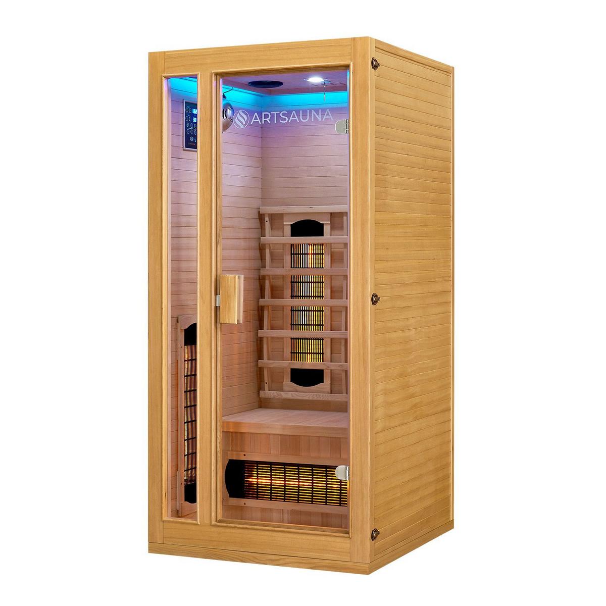 INFRAROTKABINE Nyborg S90V mit Vollspektrumstrahlern - Naturfarben, Holz (90/190/90cm) - Artsauna