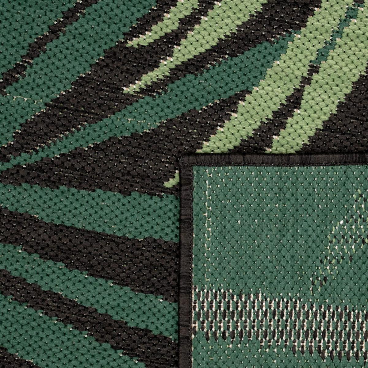 OUTDOORTEPPICH, mit Palmblatt-Muster, Schwarz, 200 x 290 cm - Schwarz, Textil (290/200cm) - KADIMA DESIGN