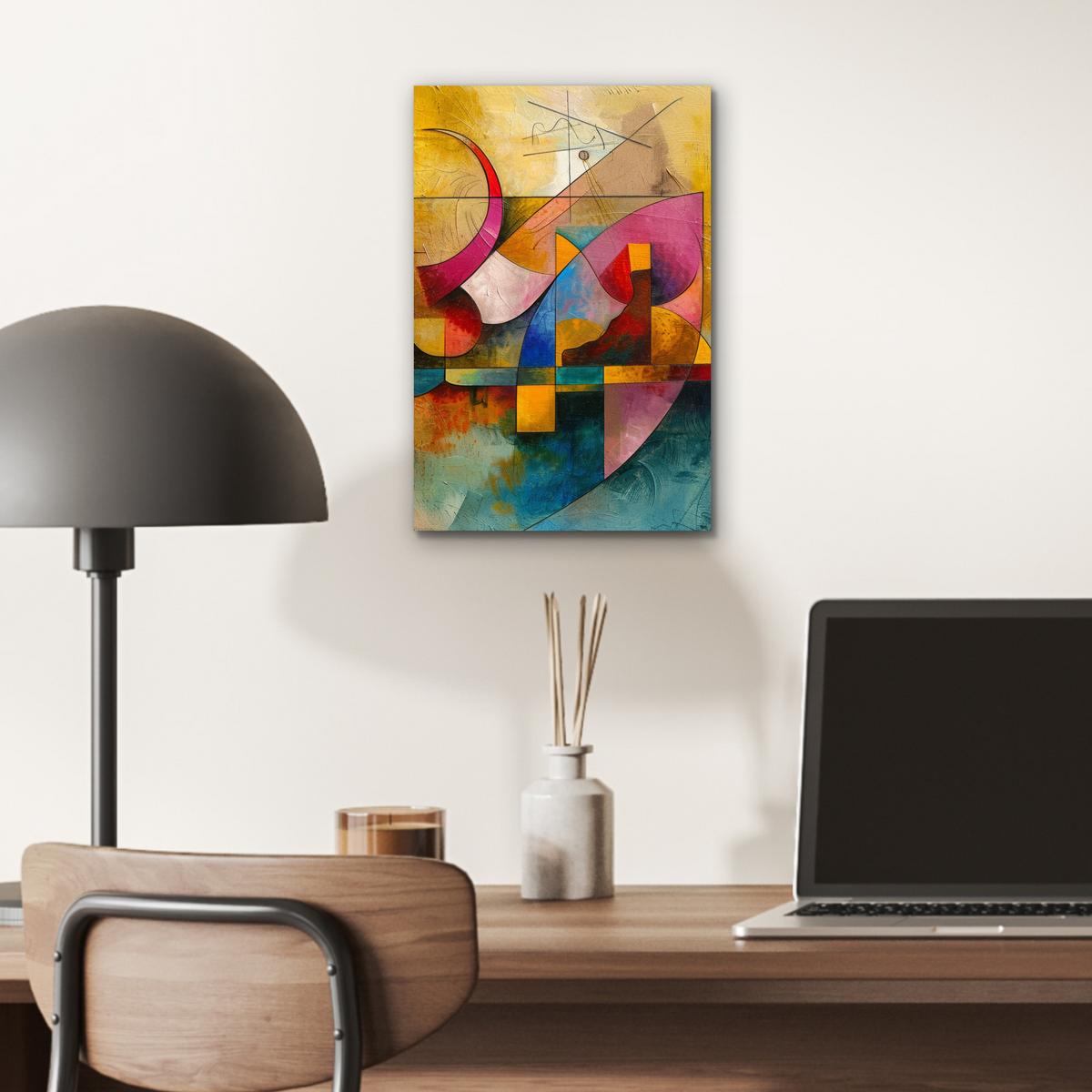 METALLBILD Kunst - Abstrakt - Modern 20x30 cm - Gelb, Metall (20/30cm) - MuchoWow