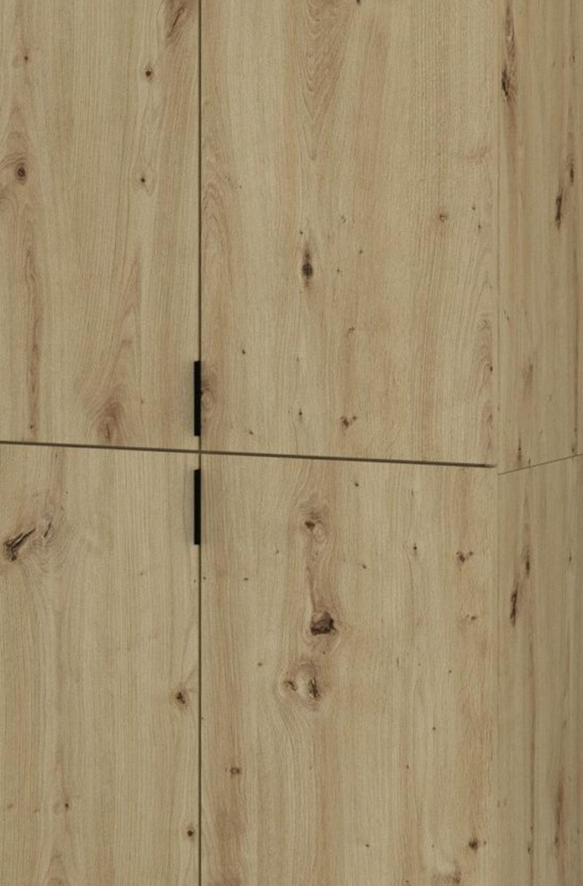 SCHUHSCHRANK Eiche 30 x 193 cm, schmaler Flurschrank mit flexibler Inneneinteilung - Schwarz/Eiche Artisan, Holzwerkstoff/Kunststoff (30/193/34cm) - Inn.Furn