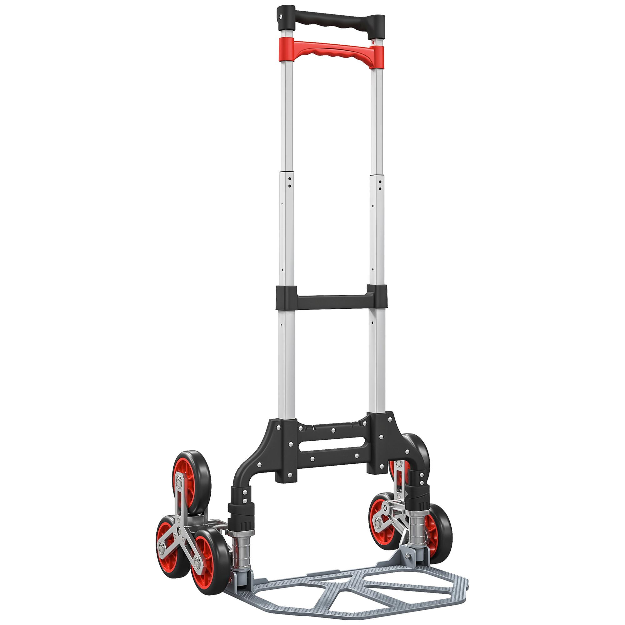 SACKKARRE mit 6 Rädern inkl. Teleskopgriff max. 70 kg - Multicolor, Metall (44/100/46cm) - HOMCOM