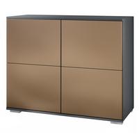 KOMMODE Rova Bronze Optik - Bronzefarben, Holzwerkstoff (92.5/75.5/35cm) - Vladon