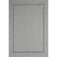 FLACHWEBTEPPICH Bordüre BORNO Polypropylen Grau 140 x 200 cm - Grau, Textil (140/200cm) - KADIMA DESIGN