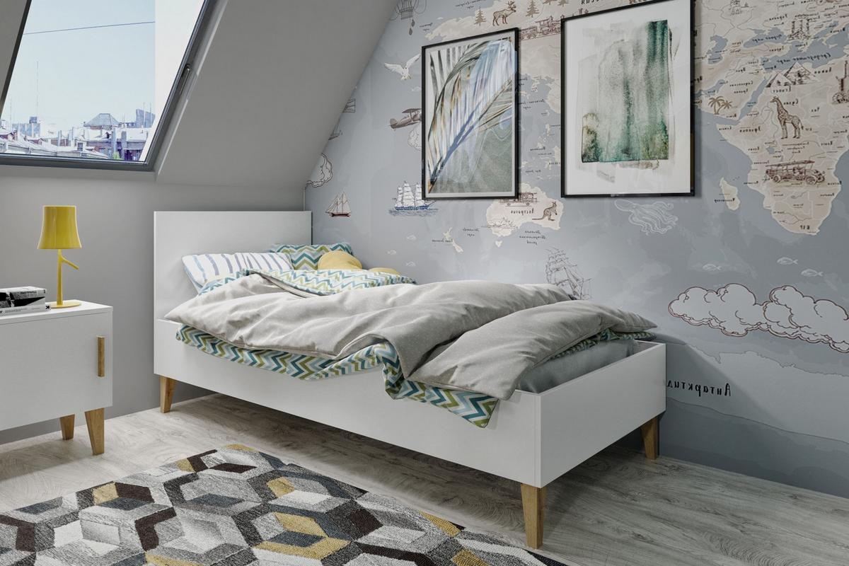 KINDERBETT Kubi ohne Schublade ohne Matratze Weiß 180/80 - Weiß, Holzwerkstoff (80/180cm) - RAUMHIRSCH FURNITURE