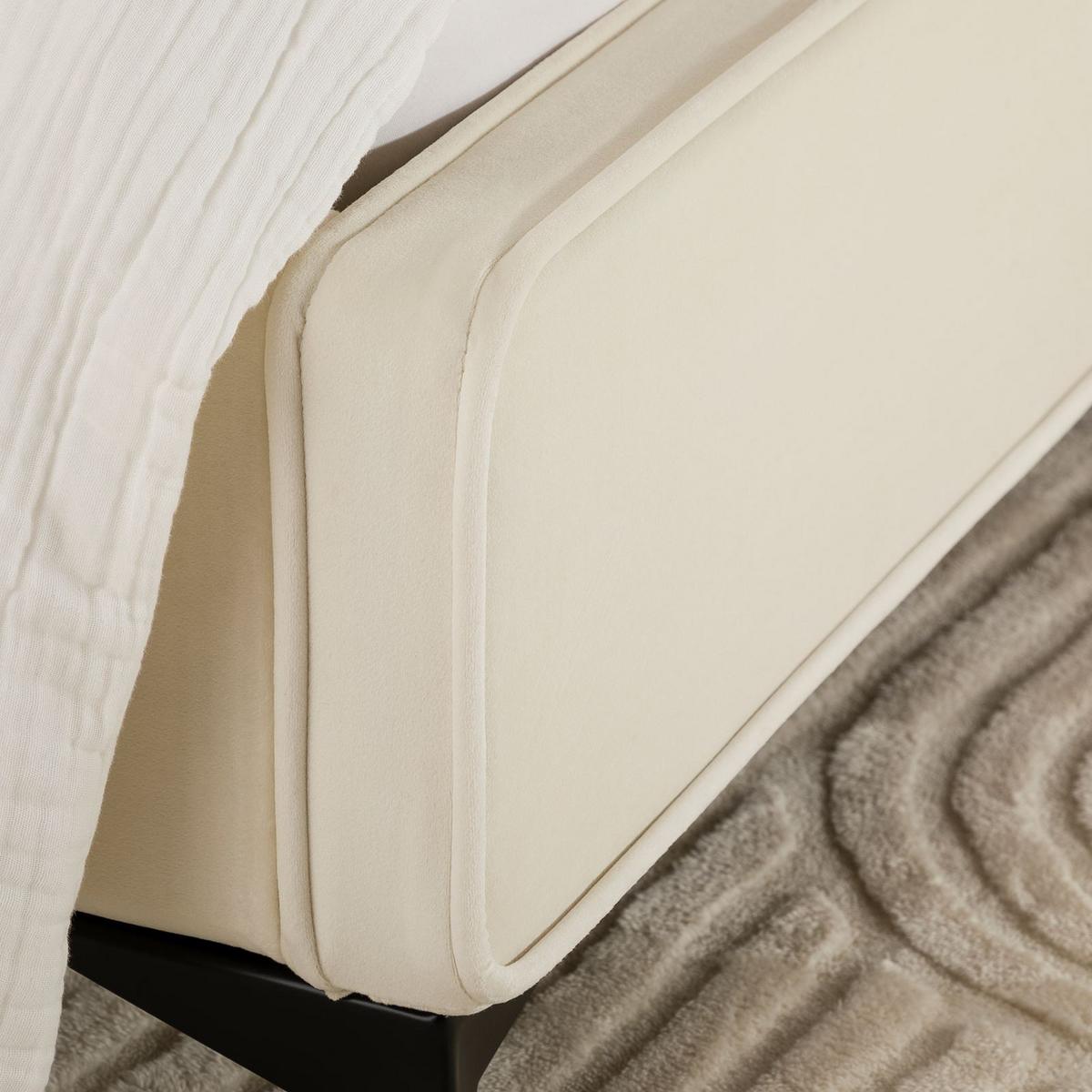 POLSTERBETT LAVORO 90x200 cm cremeweiß - Creme, Textil (90/200cm) - IDIMEX