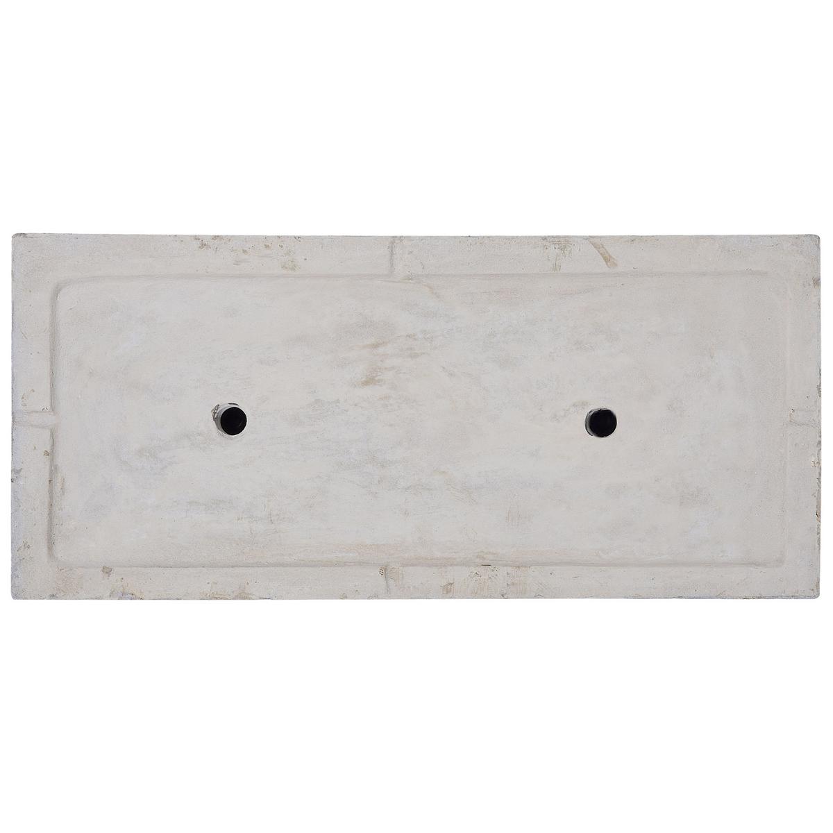 BLUMENTOPF Weiß Myra - Weiß, Naturmaterialen (37cm) - Beliani