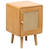 NACHTTISCH Hellbraun Lefroy - Braun, Holzwerkstoff (33/50/30cm) - Beliani