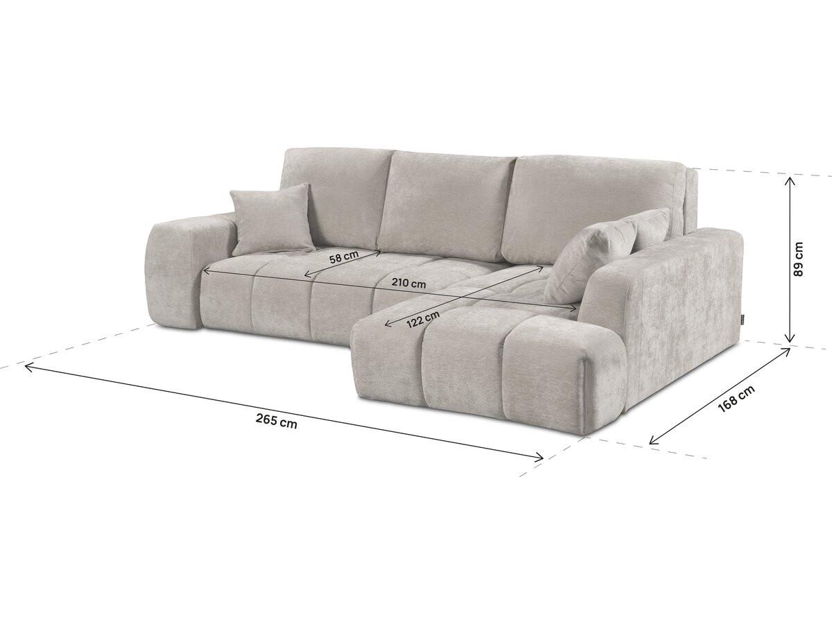 ECKSOFA verneuil beige - Beige, Textil (168/265cm) - Habitat Garten