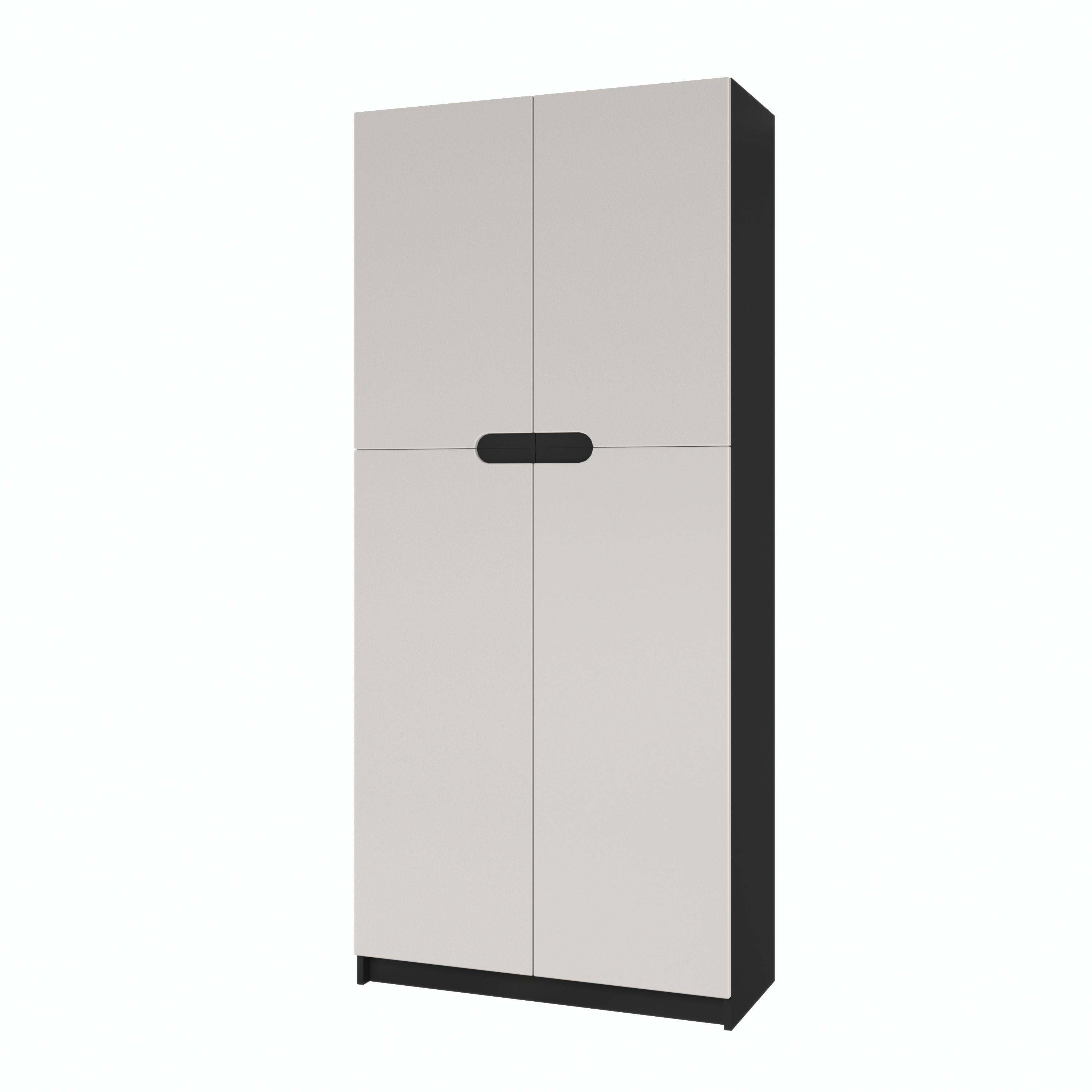 BÜROSCHRANK Logan Fronten in Cashmere - Kaschmir, Holzwerkstoff (82/184/37cm) - Vladon
