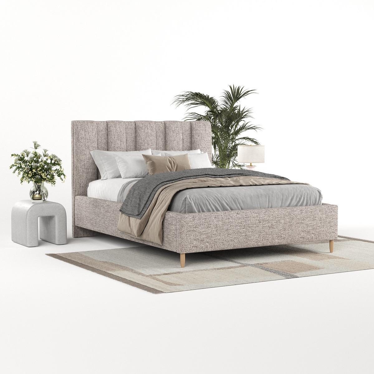POLSTERBETT Loom 120/200 cm Beige im Neve Stoff - Beige/Naturfarben, Holz/Holzwerkstoff (120/200cm) - AltaBeds