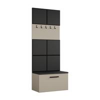 GARDEROBENSCHRANK Rosanno I Kaschmir 80,6/204/40 cm – Modern, mit Kleiderhaken - Beige, Holzwerkstoff/Kunststoff (80.6/204/40cm) - AX Living