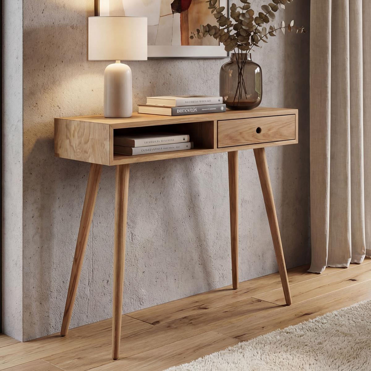 KONSOLENTISCH rechteck Braun - Braun, Holz (34/80/80cm) - MCW