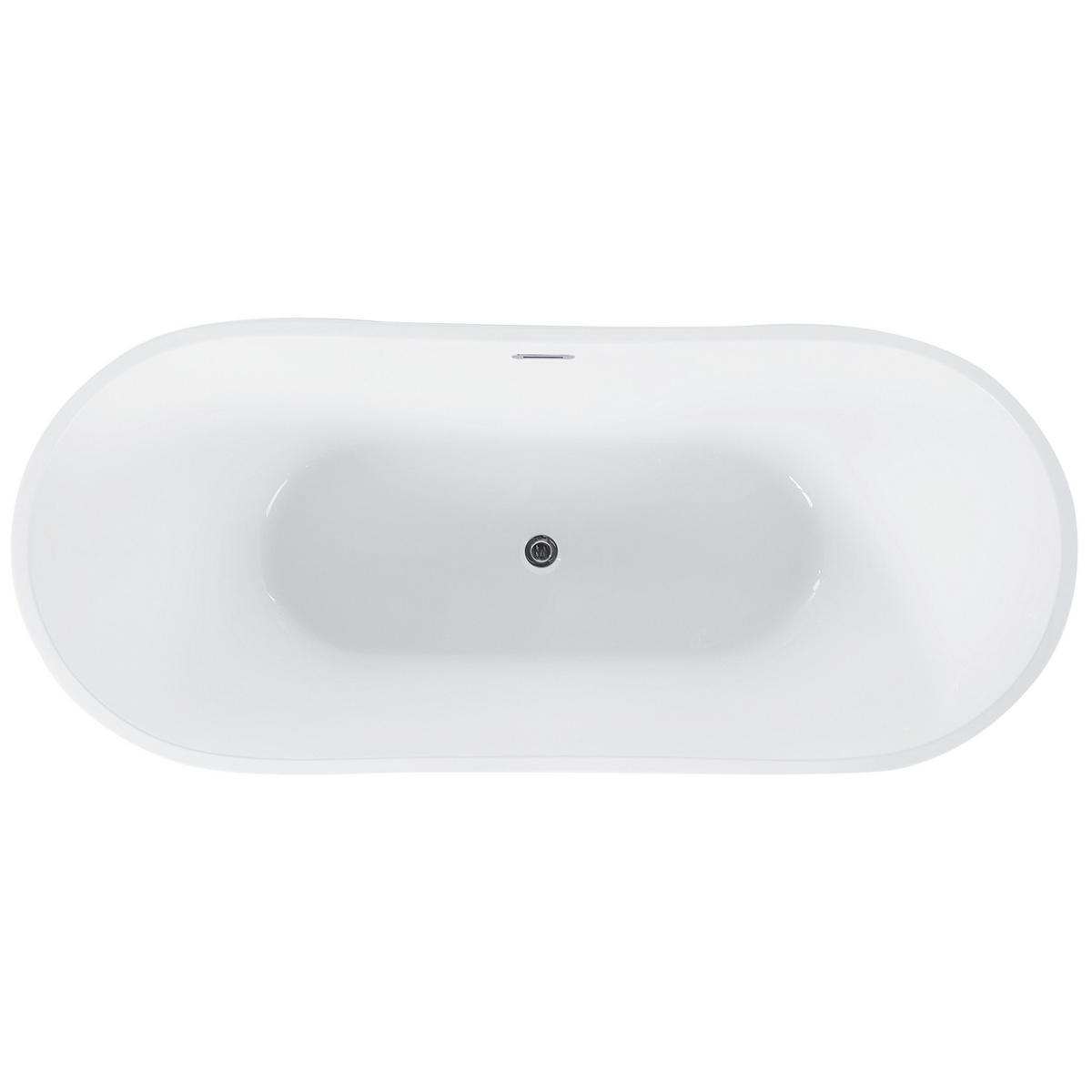 BADEWANNE FREISTEHEND 78x180x72 cm rot Antigua - Rot, Kunststoff (78/72/180cm) - Beliani