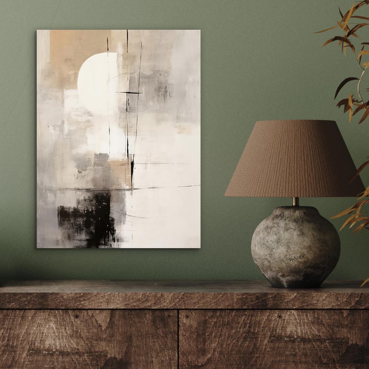 METALLBILD Abstrakt - Kunst - Grau 30x40 cm - Hellgrau, Metall (30/40cm) - MuchoWow