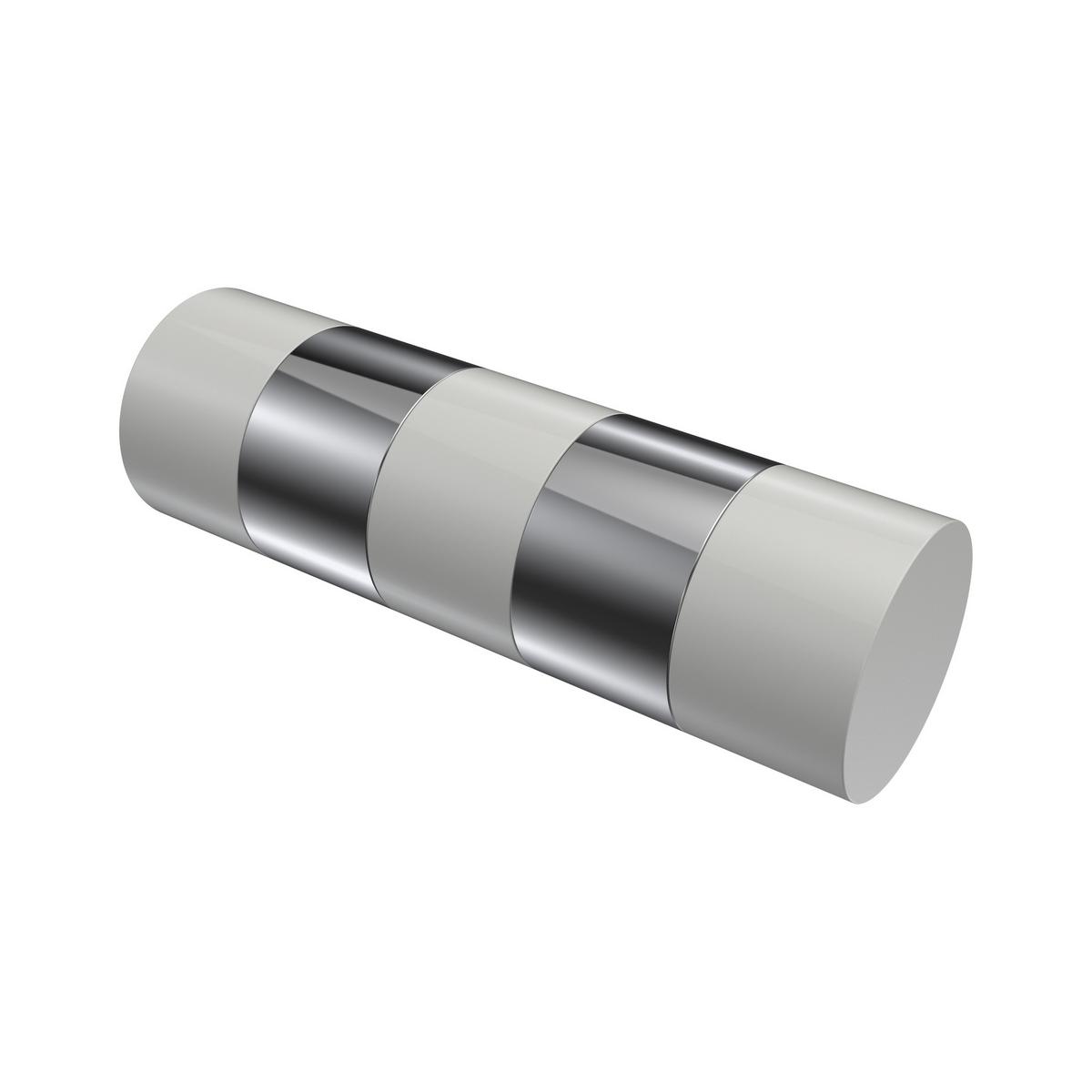 GARDINENSTANGE INNENLAUF Prestige Mavell 140 cm, 1-läufig, 20 mm Ø Weiß - Chromfarben/Weiß, Metall (140cm) - INTERDECO