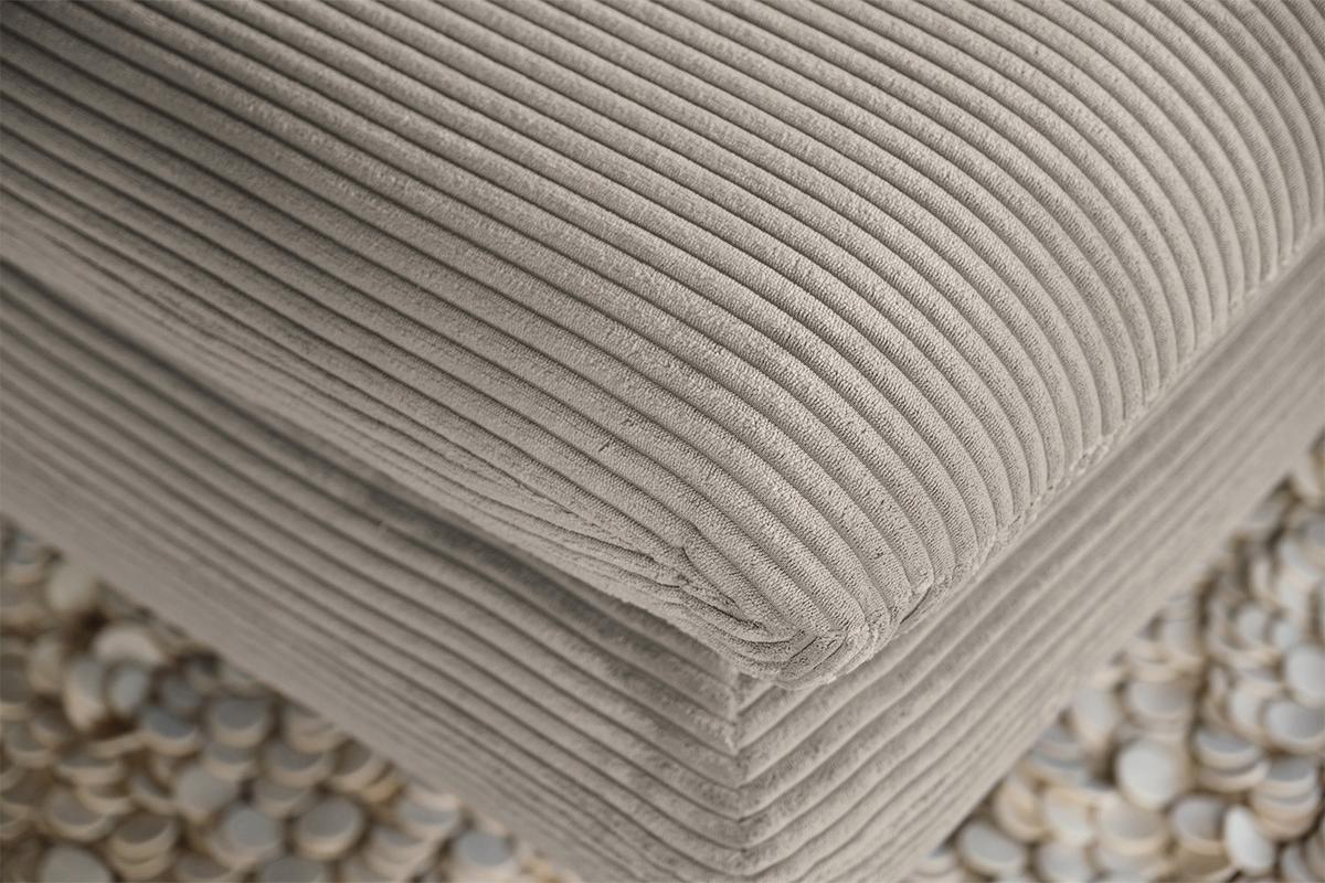 LONGSEAT CHAMRE Grau Cord - Schwarz/Grau, Textil/Metall (130/95/160cm) - KAWOLA