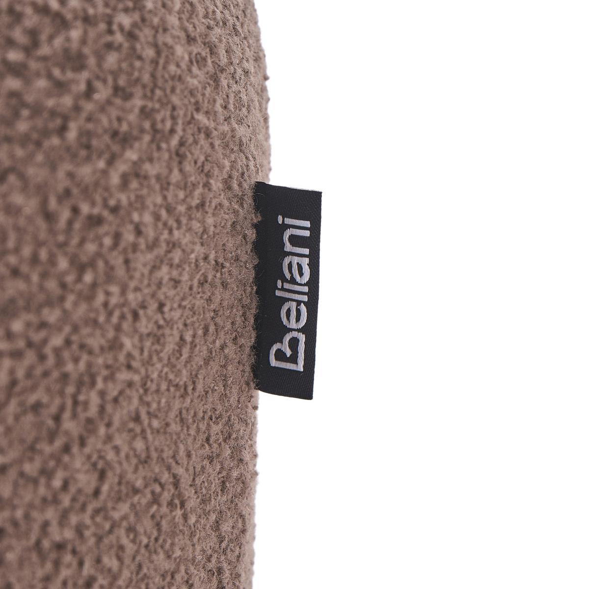 HOCKER Bouclé Braun Canby - Braun, Textil (43/38/43cm) - Beliani