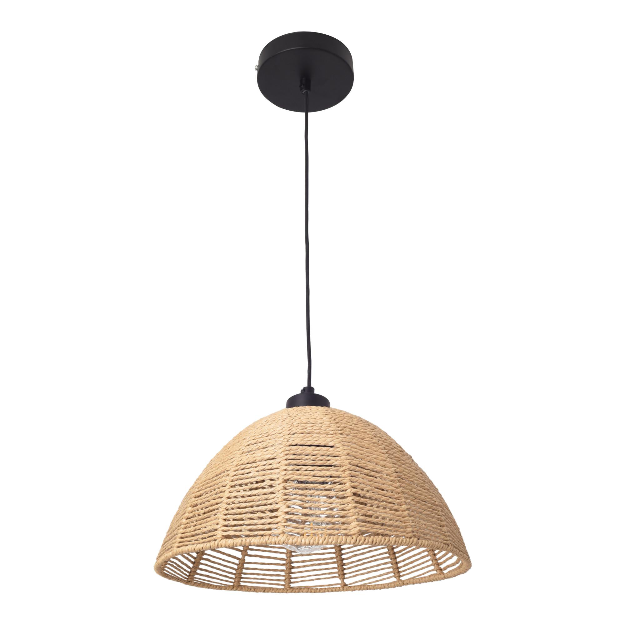 HÄNGELAMPE Romsey - Beige, Naturmaterialien/Metall (28/28/158cm) - lux.pro