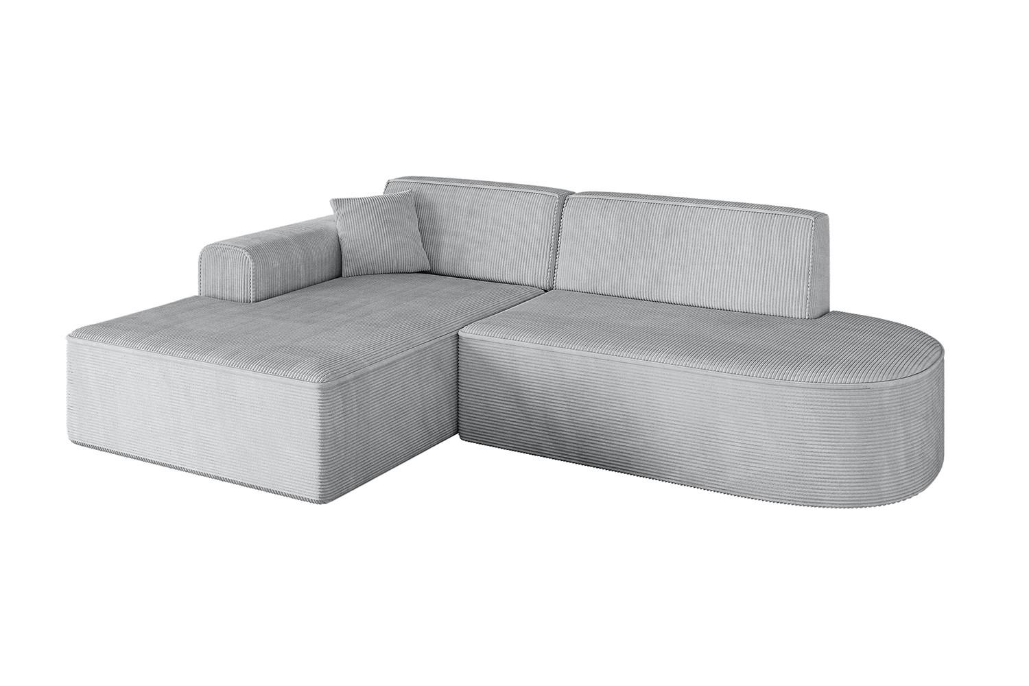 ECKSOFA Ottomane Links IREA-L1-v3 - 232x165x77 cm Grau - Grau, Holzwerkstoff/Textil (232/165cm) - ALTDECOR