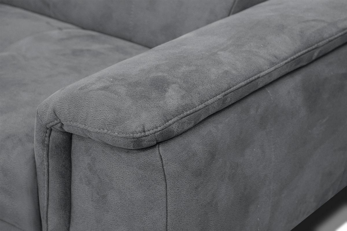 ECKSOFA FIERO 4-Sitzer, grau - Schwarz/Grau, Holzwerkstoff/Textil (158/269cm) - Wozimo