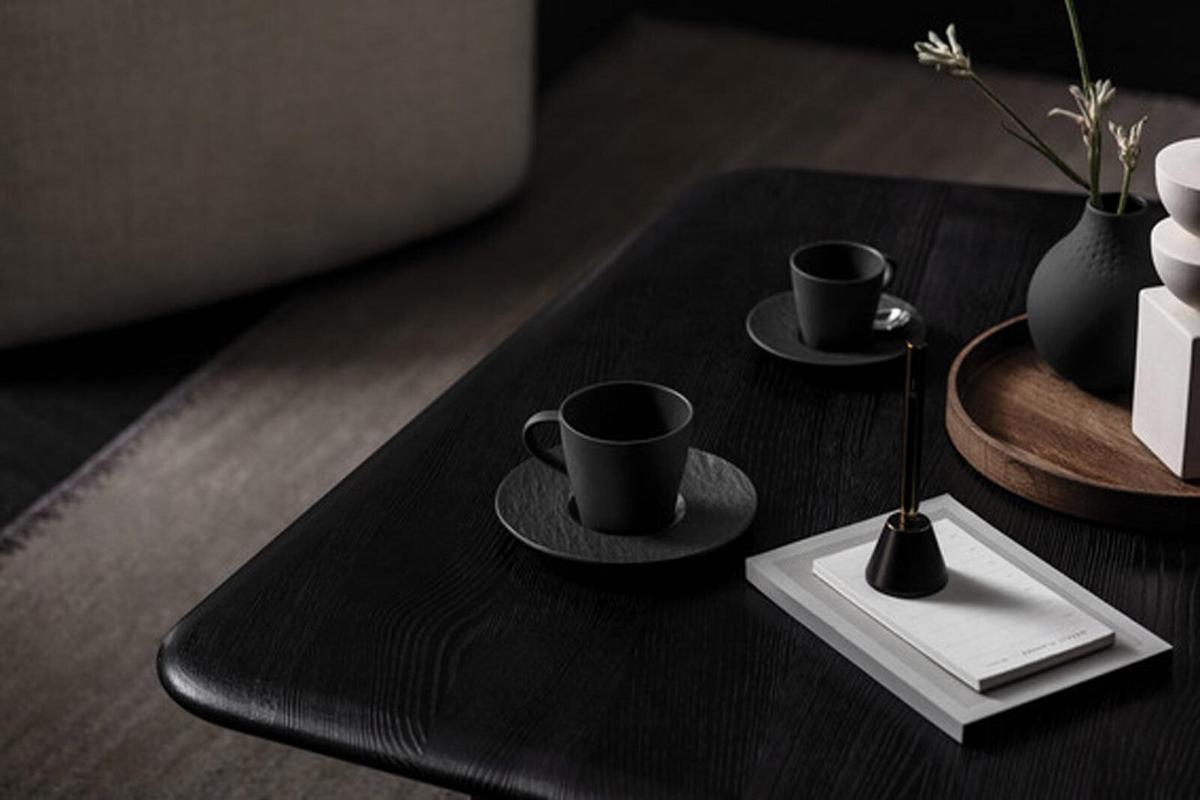 KOMBI-SET Manufacture Rock schwarz 20-tlg. - Schwarz, Keramik (28/32/38cm) - Villeroy & Boch
