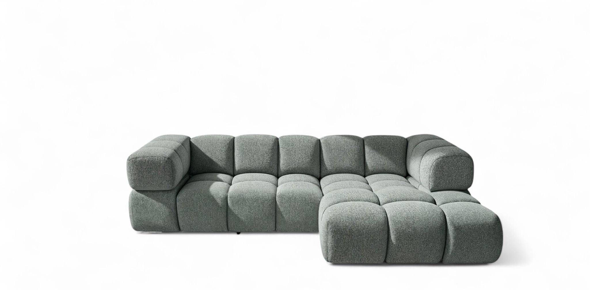 ECKSOFA Blanche In Puente - Grün, Holzwerkstoff/Textil (150/280cm) - Fun Möbel