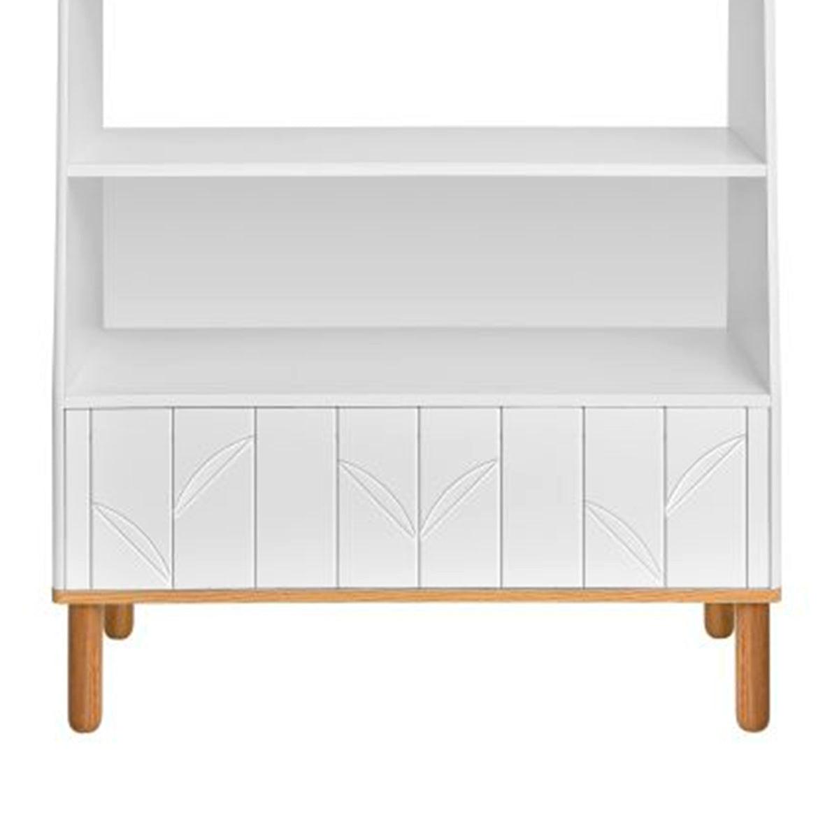 BÜCHERREGAL Weiß und Holz - Weiß, Holzwerkstoff (90/183/40cm) - Petits-meubles