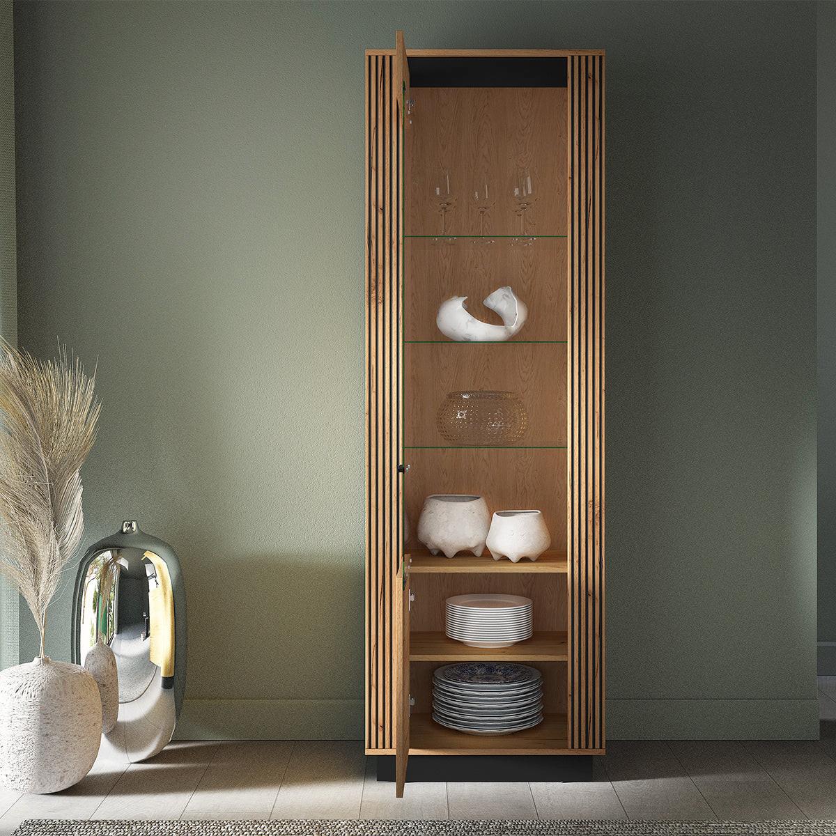 VITRINE Solal Holz - Braun, Holzwerkstoff (65/200/40cm) - Petits-meubles