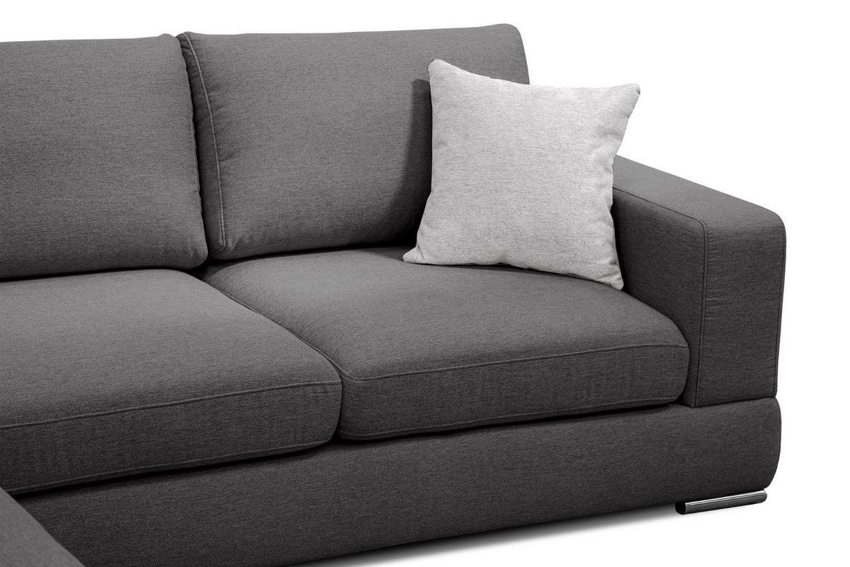 ECKSOFA OTTO 4-Sitzer, dunkelgrau - Dunkelgrau, Holzwerkstoff/Textil (159/279cm) - Wozimo