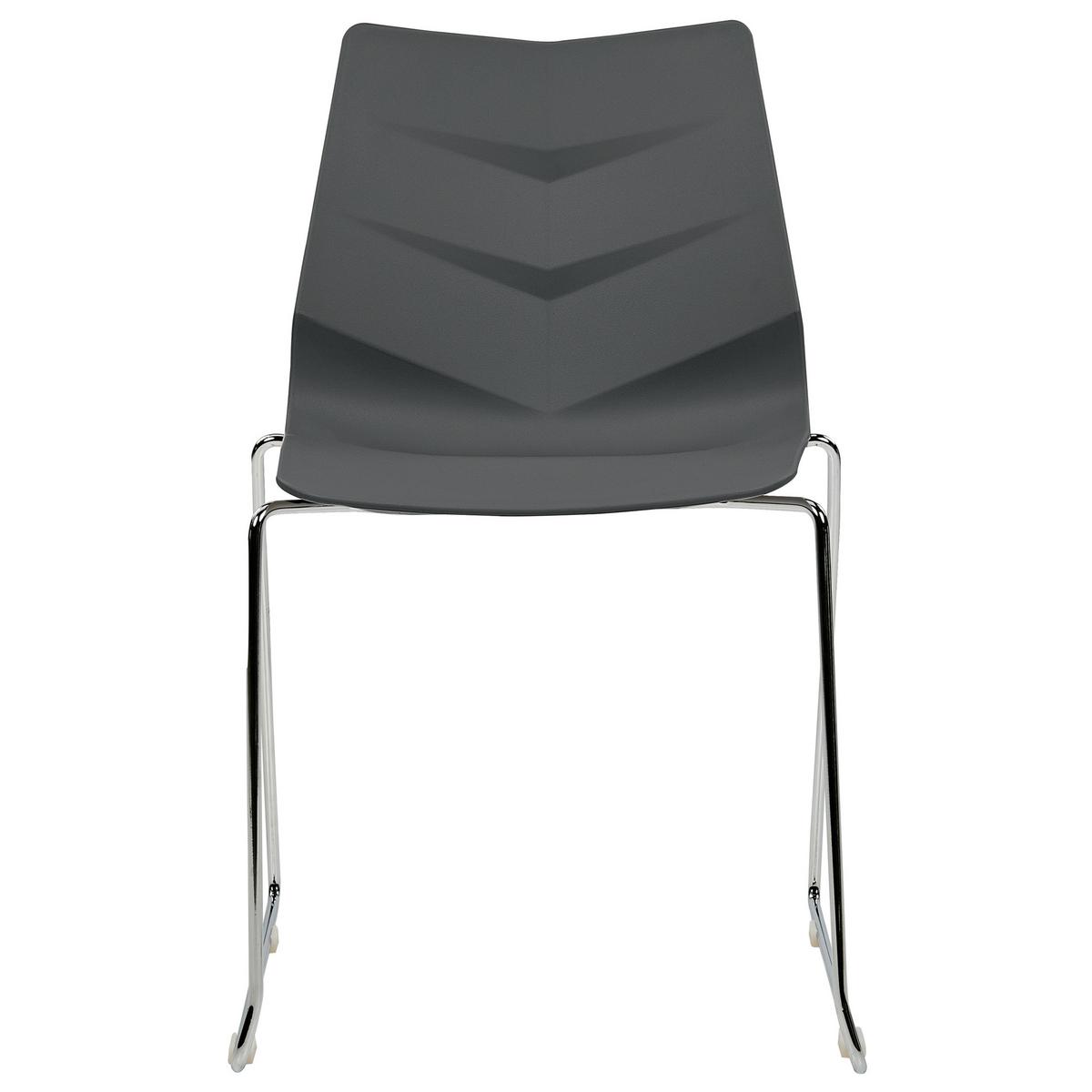 ESSZIMMERSTUHL 4er-Set Kunststoff Grau Hartley - Grau, Kunststoff/Metall (50/82/50cm) - Beliani
